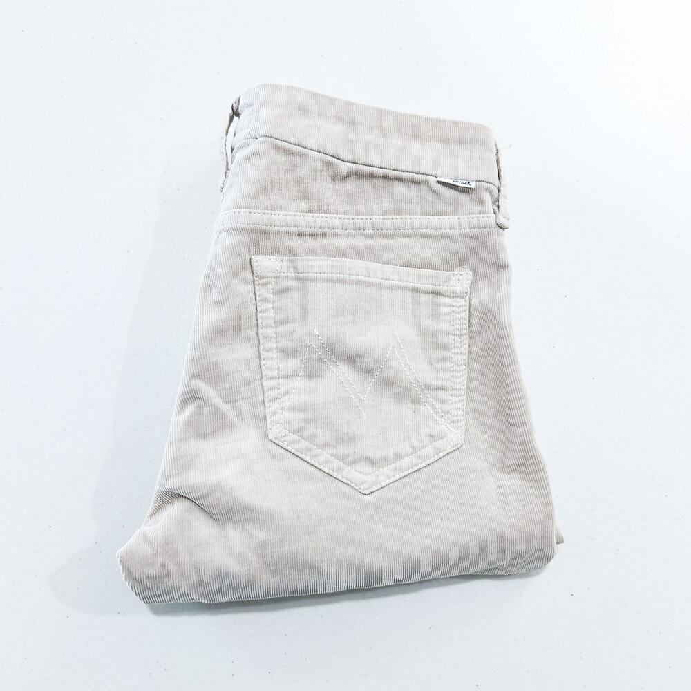 Mother Looker Ankle Fray Hopscotch Corduroy Textured Denim Jeans Size 25